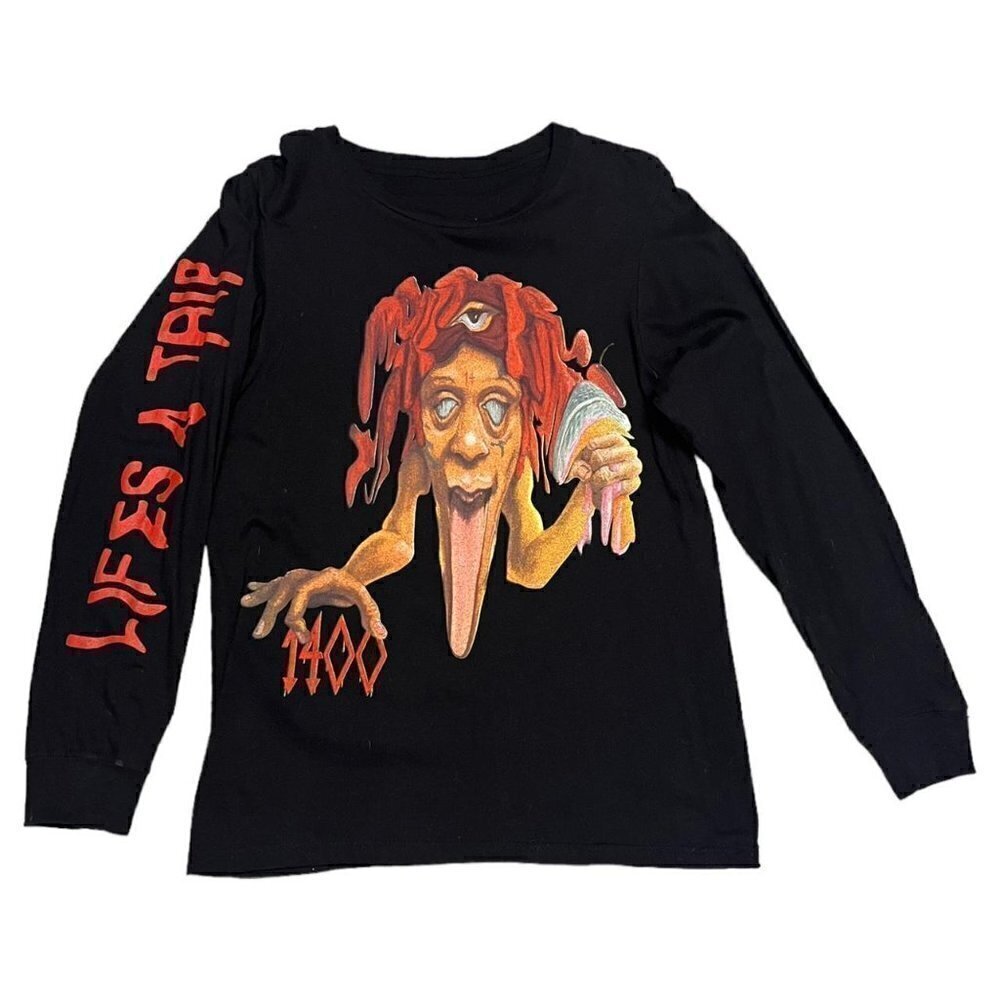Trippie Redd “LIFE’S A TRIP” 1400 Melting Rap Long Sleeve Tee Shirt - Small